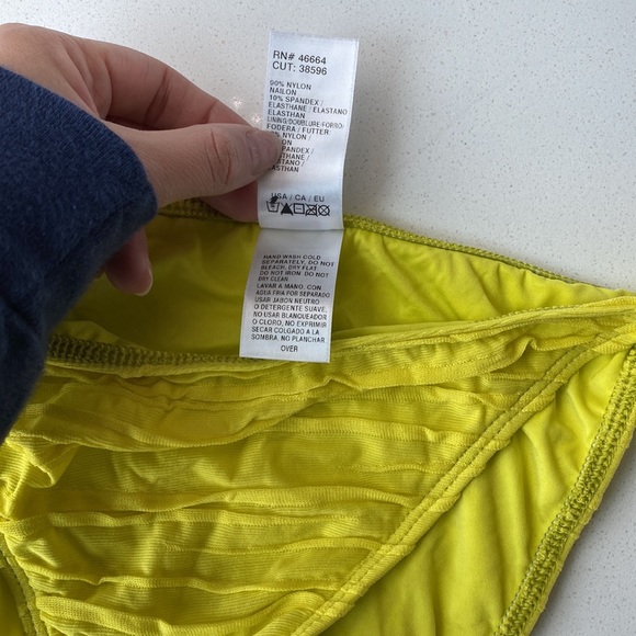 Ella Moss Bright Yellow String Bikini Bottoms Extra Small - Picture 5 of 6